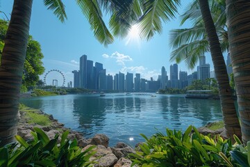 Ferris wheel high in the sky professional photography