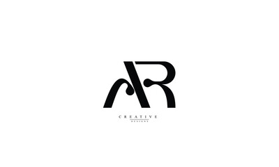 Alphabet letters Initials Monogram logo AR RA A R