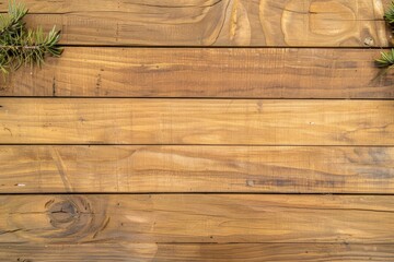 Rustic Wooden Background with Pine Branches for Natural and Organic Themed Photography
