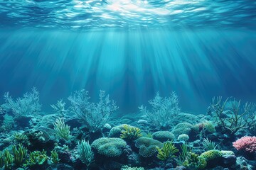 Deep sea underwater professional advertising food photography