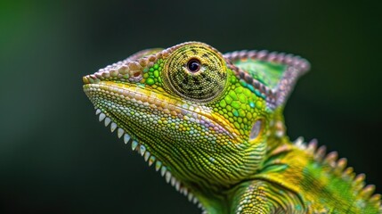Fototapeta premium Close Up View of a Chameleon Reptile