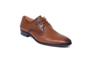 party wear leather formal shoes isolated