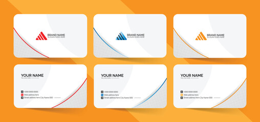Simple and clean busniess card template set, modern visiting card design for business, colorful business card , name card ,id card 