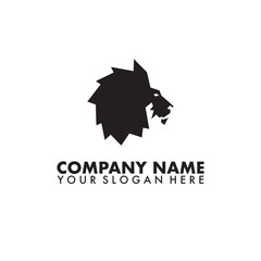 Lion logo vector illustration, emblem design on white backgroud