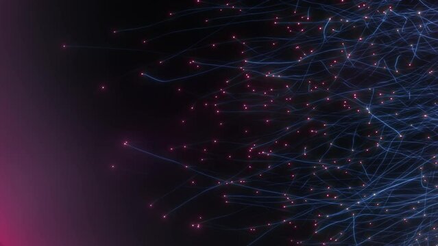 Line AI Technology Spread Connection. AI line technology connection spread on a dark background.
