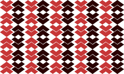 red pink and black pattern of triangles arrow, repeat seamless pattern design for fabric printing or wallpaper, patter strip rapport, vertical column strip