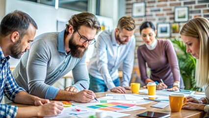 Creative Marketing Professional: A close-up of a creative marketing professional brainstorming ideas, showcasing creativity in business.
