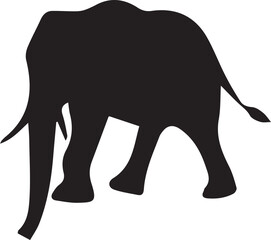 Elephant black silhouette 