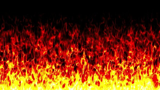  Fire Flames Abstract Background. Seamless Loop 