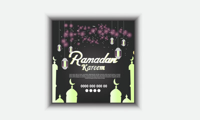 Ramadan social media posts template and Ramadan kareem islamic festival social media post design template
