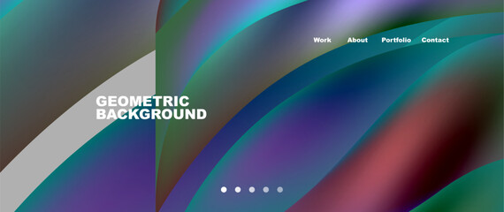 Bright multicolored geometric abstract shapes. Minimal trendy simplicity concept. Modern overlapping forms