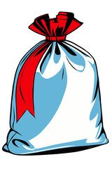 Bag with red ribbon