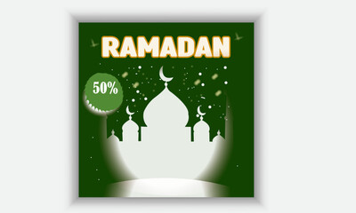ramadan social media banner and beautiful ramadan post template
