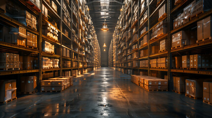 Fototapeta premium Big warehouses.