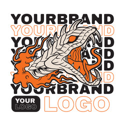 Viper Snake Mascot Logo Design Vector Illustration