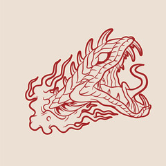 Viper Snake Mascot Logo Design Vector Illustration