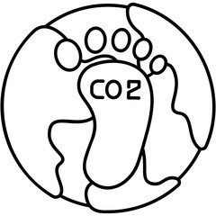 Carbon Footprint Icon
