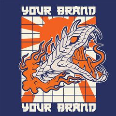 Viper Snake Mascot Logo Design Vector Illustration