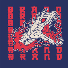 Viper Snake Mascot Logo Design Vector Illustration