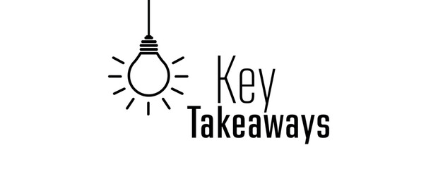 Key takeaways text on white background