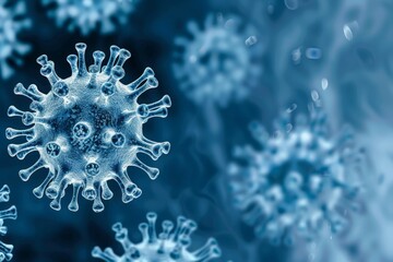 microscopic view of coronavirus cell