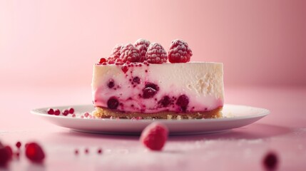 Delicious raspberry cheesecake dessert