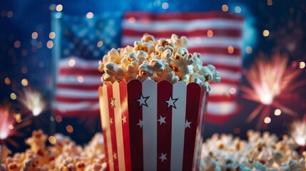 patriotic popcorn for fourth of july celebration - Powered by Adobe