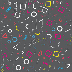 Minimal geometric background. Dynamic shapes with white lines.Vector abstract background texture.