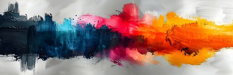 An ecological infographic template featuring brush stroke banners, each stroke symbolizing a vital component of environmental conservation, the vibrant hues and bold strokes of advocacy stand out