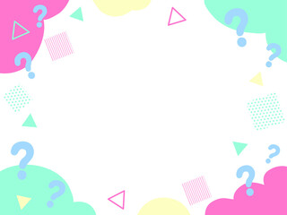 カラフルポップな背景01　はてな柄