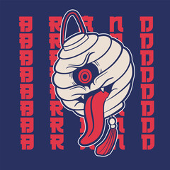 Japanese lamp mask vector art

