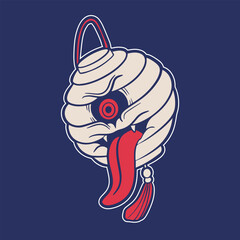 Japanese lamp mask vector art

