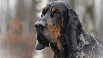 Obraz premium hazy figure, also with out-of-focus trees