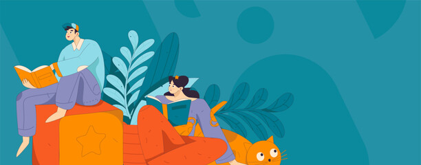 Education and learning people flat vector concept hand drawn illustration
