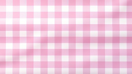 Gingham fabric pattern in soft pastel pink and white, creating a sweet and charming background ideal for baby showers, nurseries, and feminine designs.