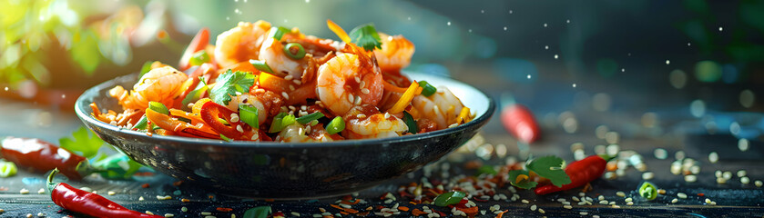 Authentic Street Food Delight: High Resolution Image of Traditional, Flavorful Dish on Glossy Backdrop Capturing Essence of Street Food Tours