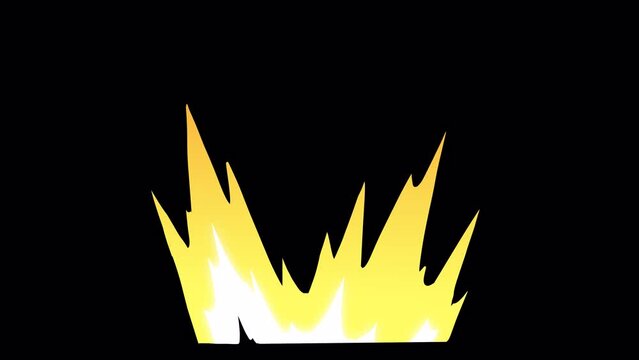 Anime Impact Explosion: Hit Effect Animation Pack, dynamic burst yellow strike_fire 2dfx collection_ animation on a transparent background, alpha channel