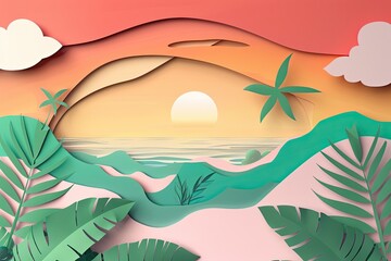 paper cut background Minimalist Design