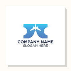 ticket logo design concept, business logo design vector