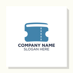 ticket logo design concept, business logo design vector