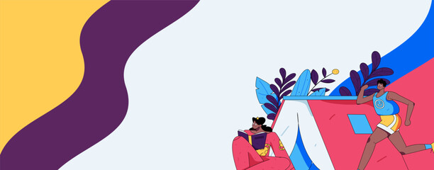 Education and learning people flat vector concept hand drawn illustration
