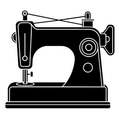 Machine stitching vector art illustration