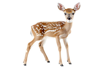 Little deer wildlife standing animal, transparent background, png © Borneo