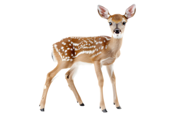 Little deer wildlife standing animal, transparent background, png