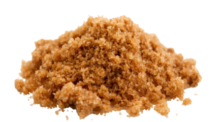 A collection of brown sugar neatly stacked on a white table