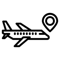 plane icon on white background
