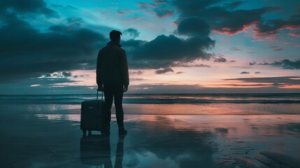 Reflective concept of wanderlust