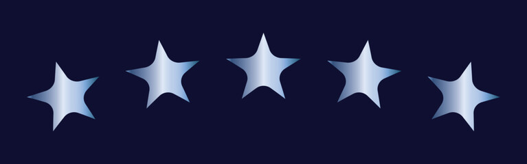 Obraz premium Five star rating vector icon