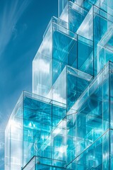 Modern abstract glass architectural forms 