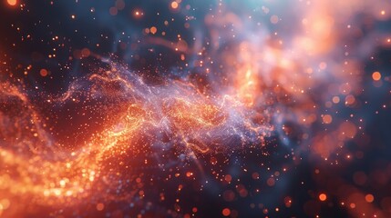Fototapeta premium Contemporary Renderings Particle Fusion A Captivating Blend of Classic 